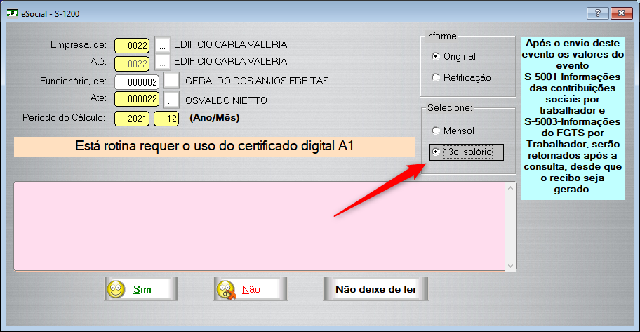 evento S1200 13o