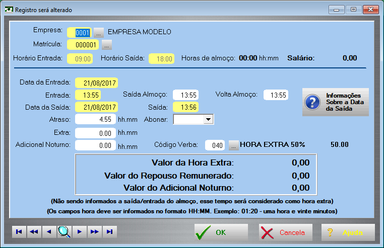software de controle de horas extras
